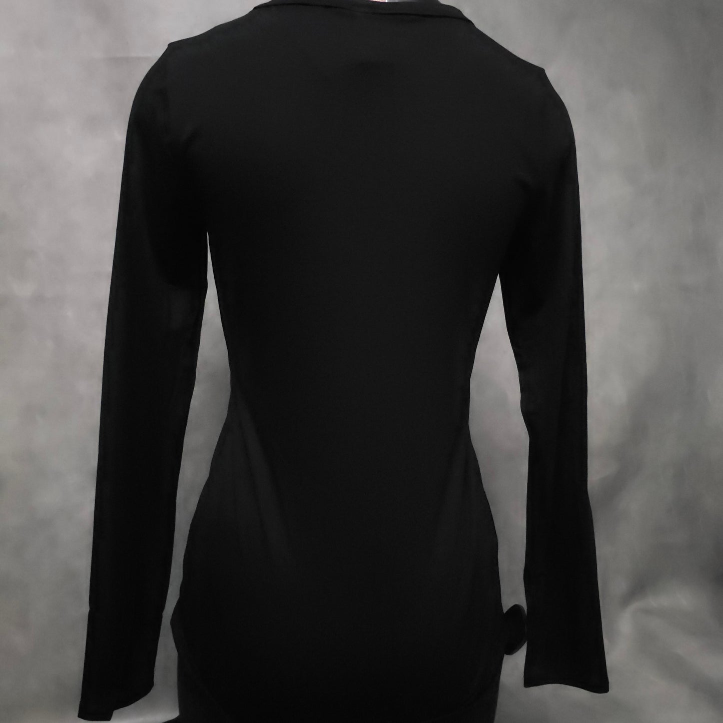 Women's Black Long Sleeve "Ripple Block"