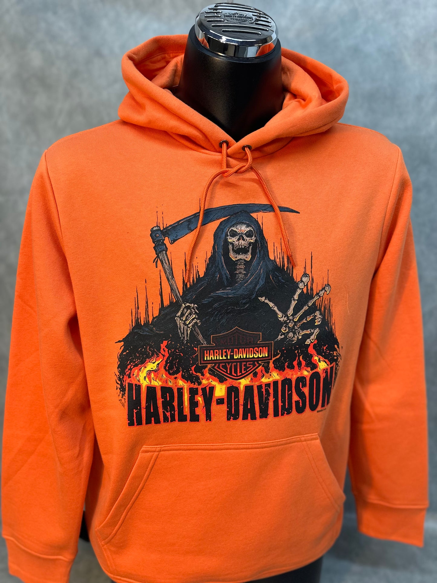 Men's Harley-Davidson Orange "Reaper Fire" Hoodie