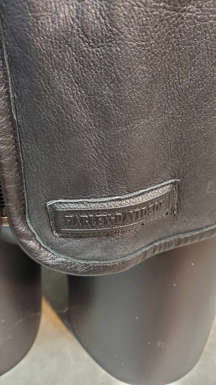 Men's Black Leather Lined Vest