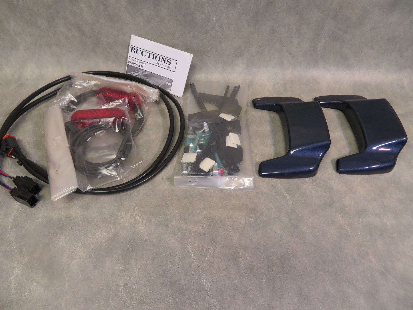 Harley Saddlebag Lid Spoilers w/lights