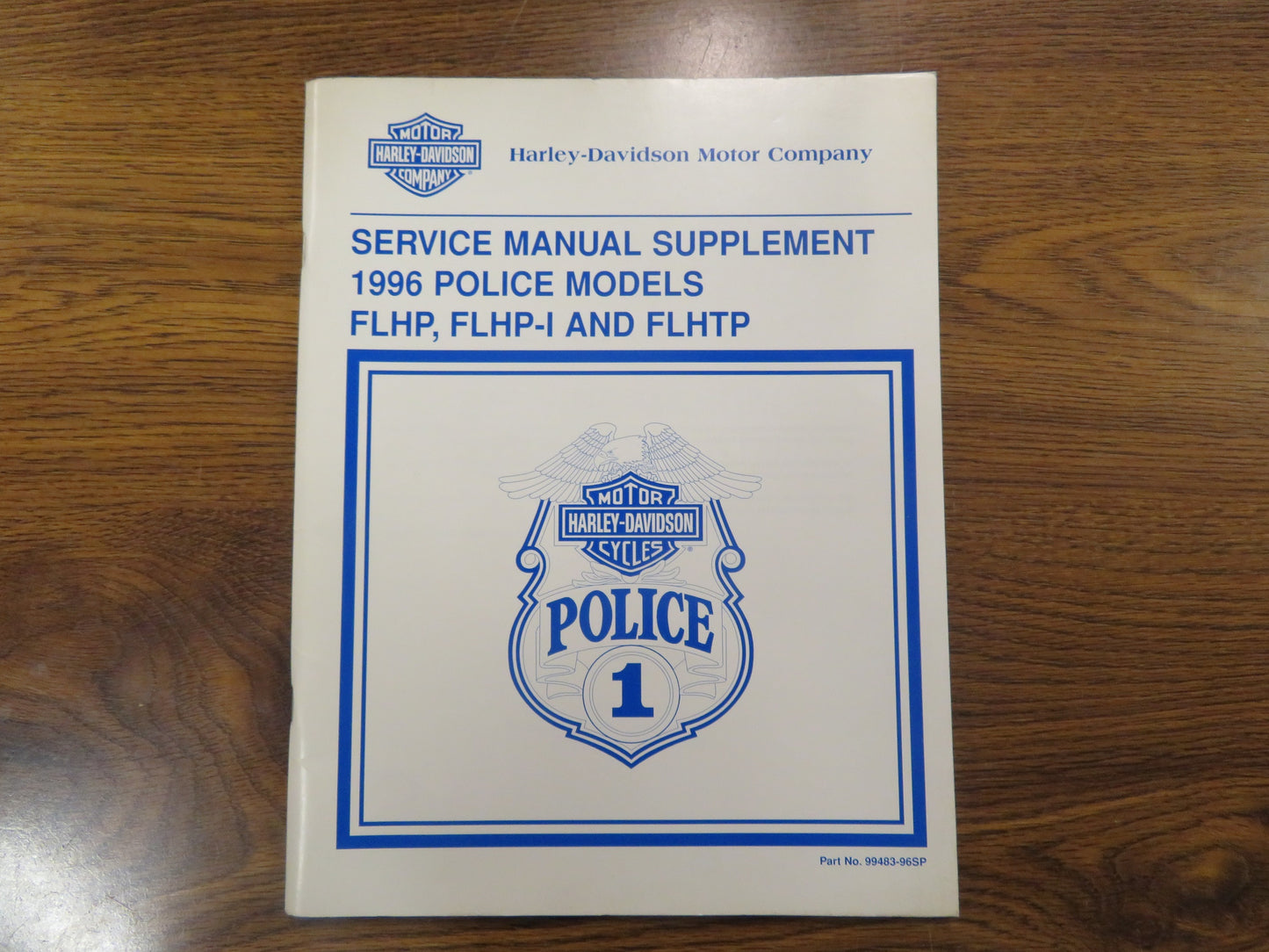 Harley-Davidson Police Models Service Manual Supplement