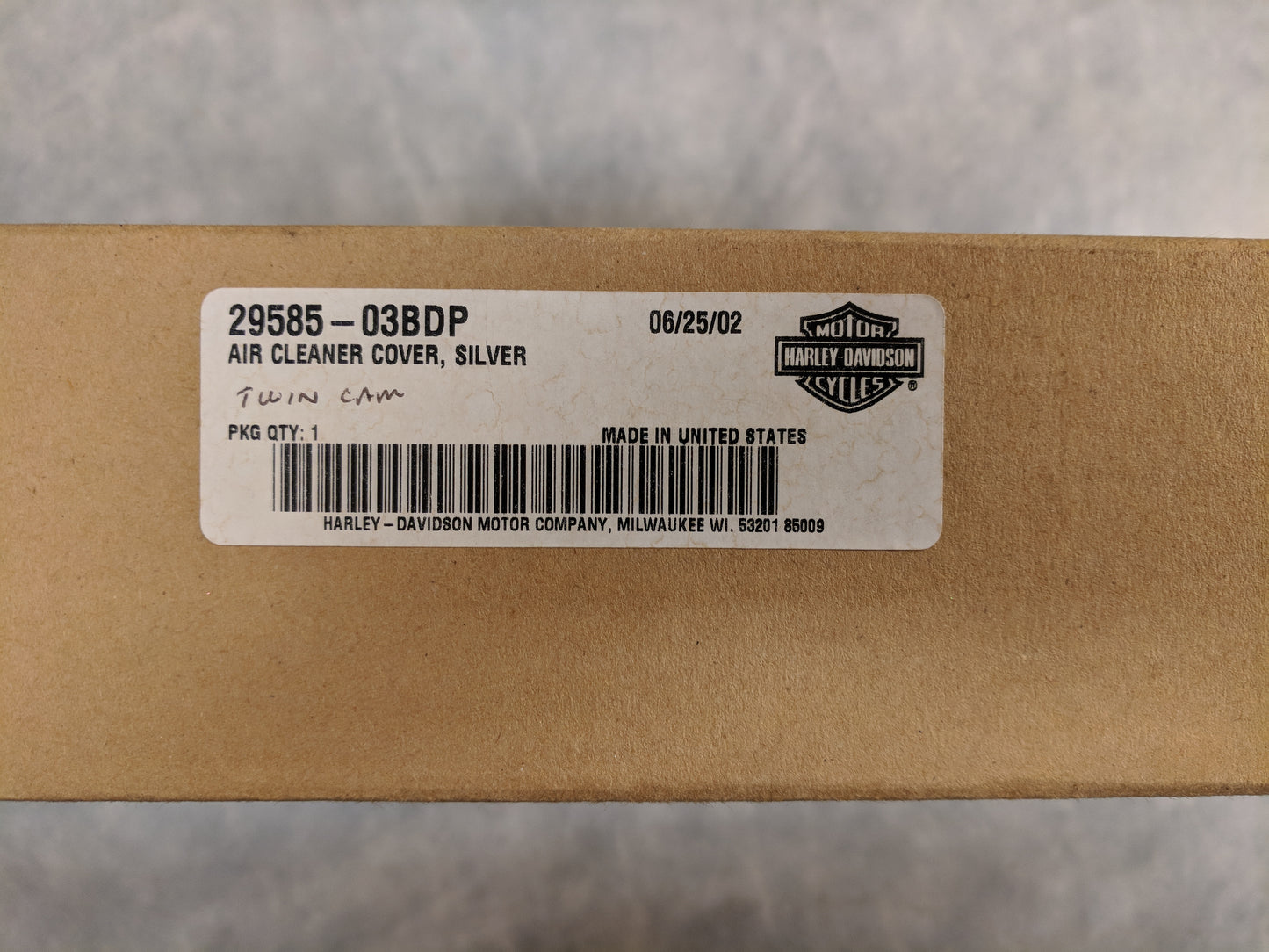 Harley Color Matched Sterling Silver Air Cleaner Cover