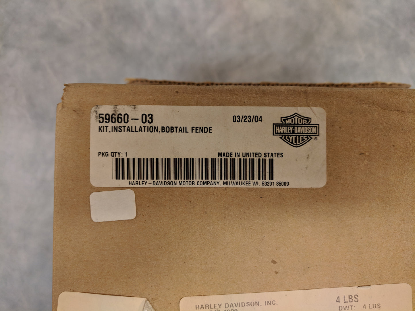 Fat Boy Bobtail Rear Fender Installation Kit