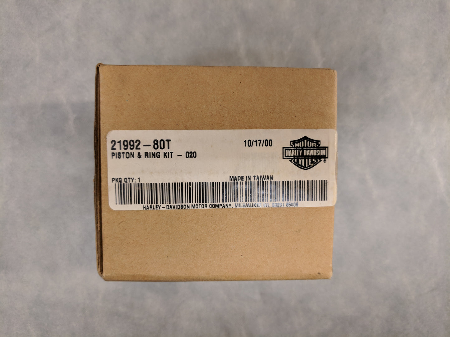 Harley Low Compression Piston (1340cc) with Hastings Rings (.020 over)