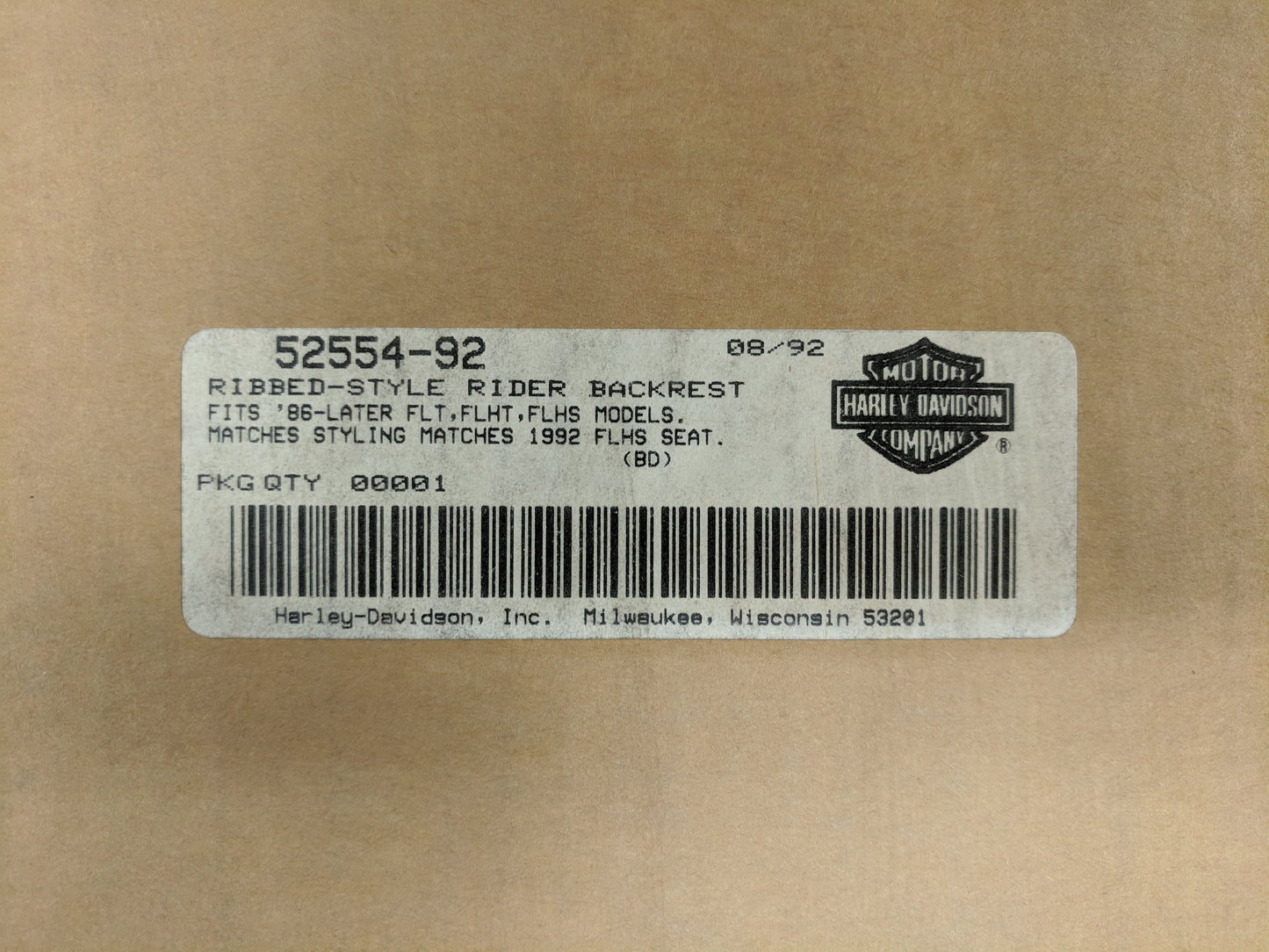 Ribbed Pattern Pillow Look Rider Backrest Kit