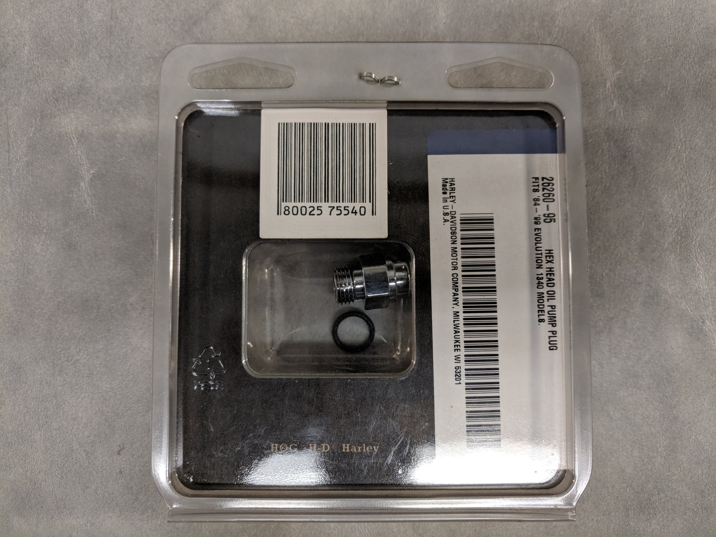 Hex Head Oil Pump Plug with Bar & Shield Logo