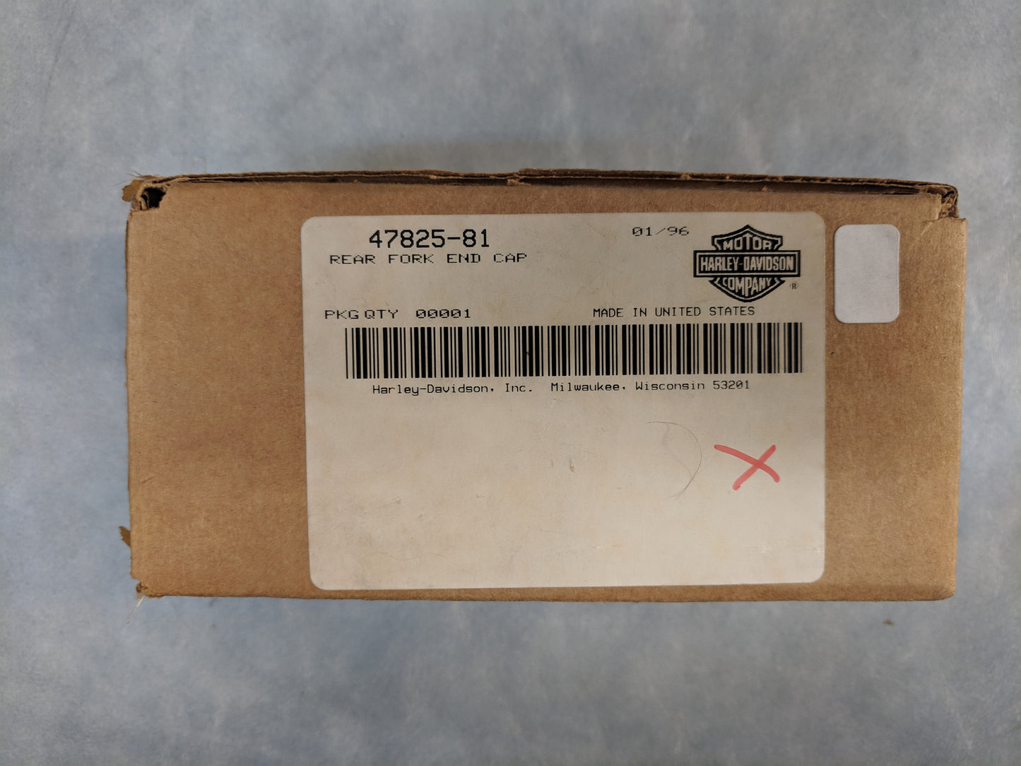 Harley Black Rear Fork End Cap