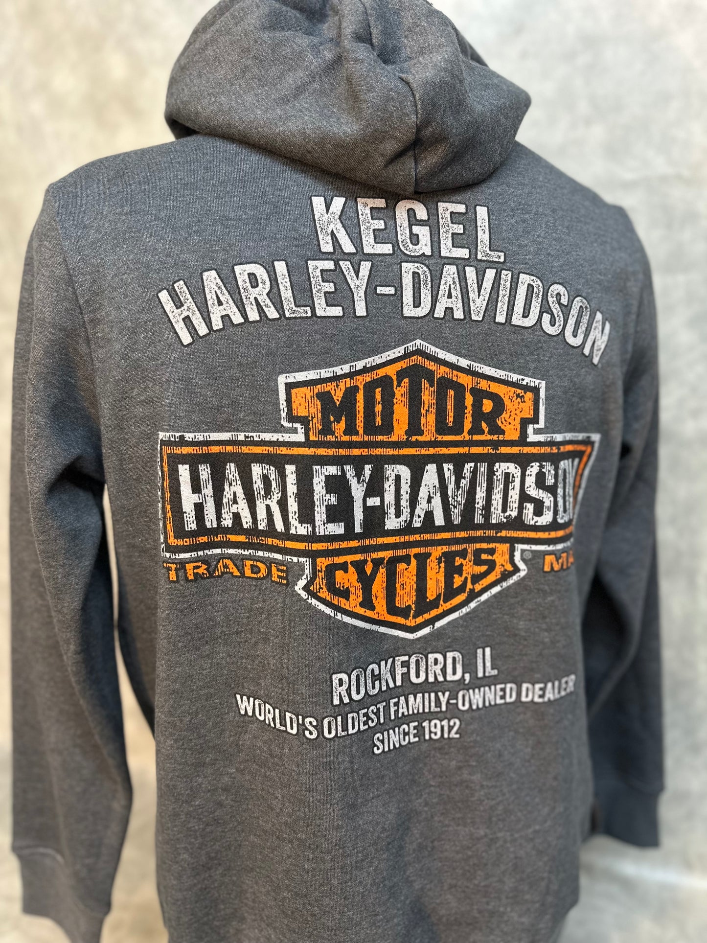 Men's Harley-Davidson "H-D Font" Grey Hoodie