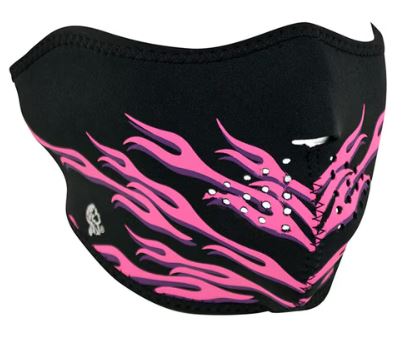 Neoprene Half-mask Pink Flames
