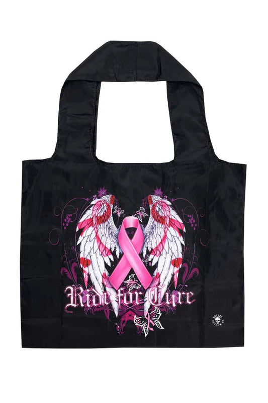 Pink Ribbon foldable bags