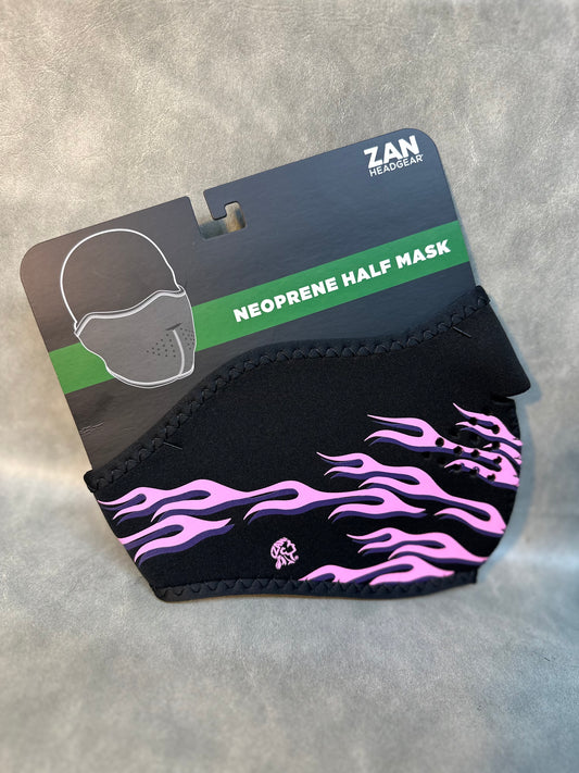 Neoprene Half-mask Pink Flames