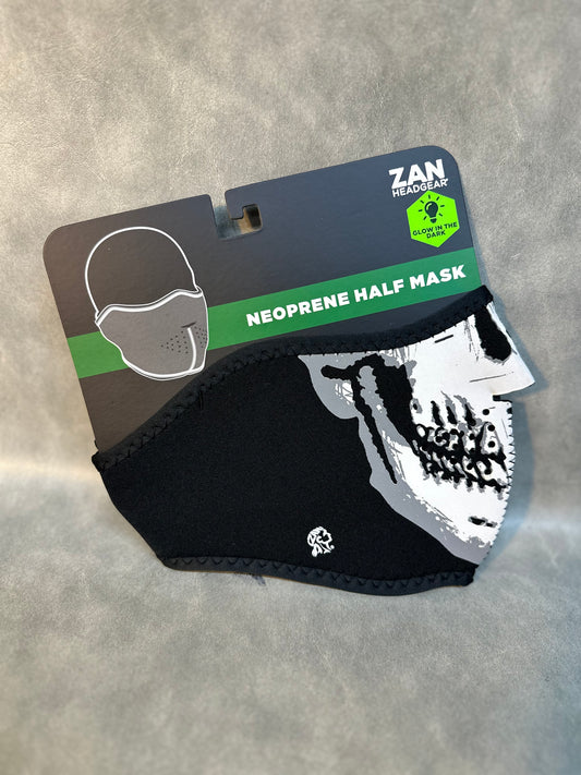 Neoprene Half-mask Glow in the Dark Skull