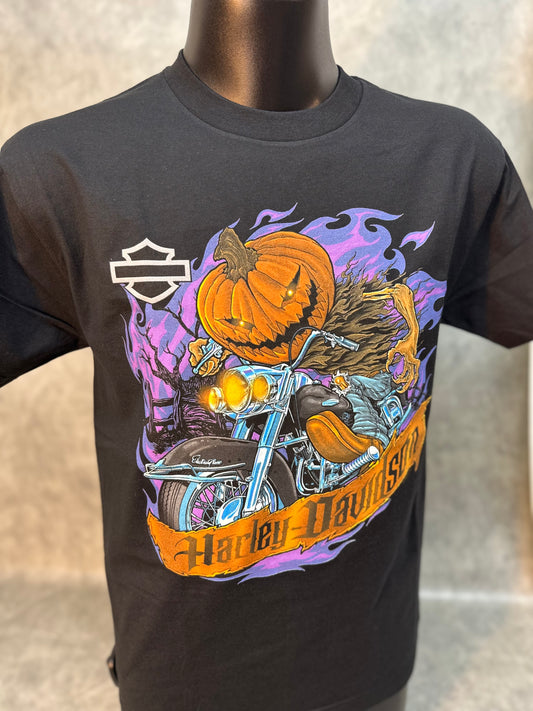 Men's Harley-Davidson "Pumpkin Ride" Black Halloween T-shirt