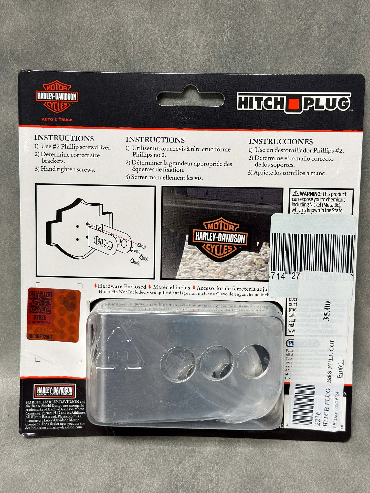 Harley-Davidson Bar & Shield Hitch Plug