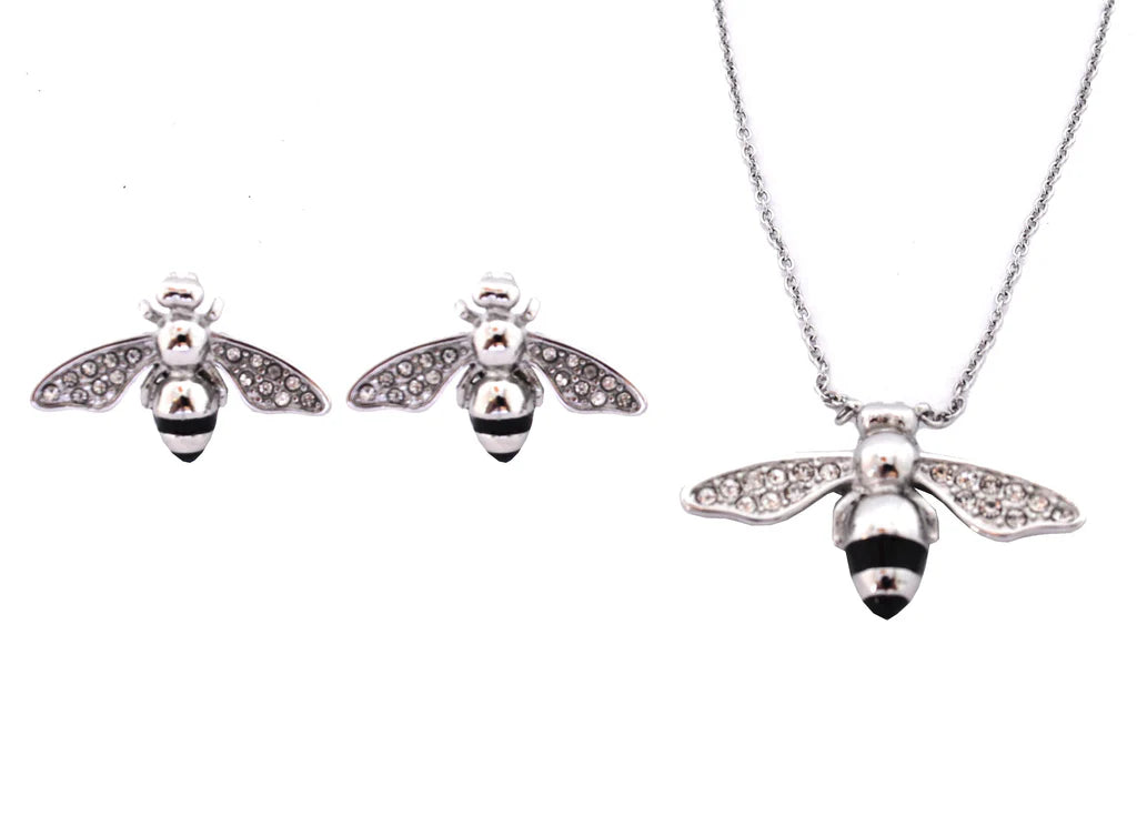 Bee Necklace With Matching Earrings ***Stainless Steel***