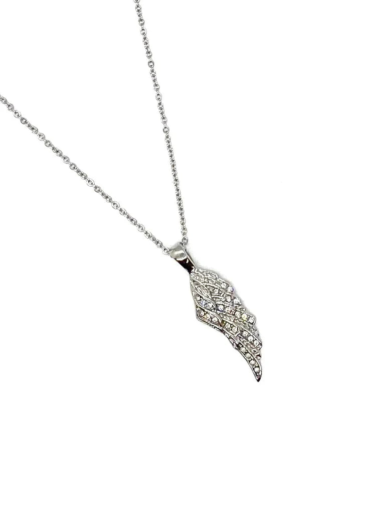 Crystal Angel Wing Women's Necklace ***Stainless Steel***