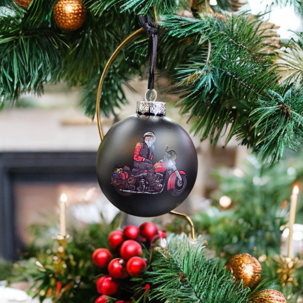 2024 Biker Santa Ornament