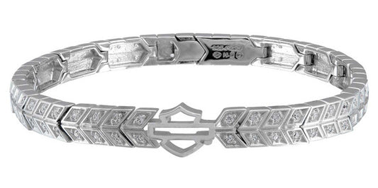 Women's Insignia Bling Bar & Shield Bracelet ***Sterling Silver***