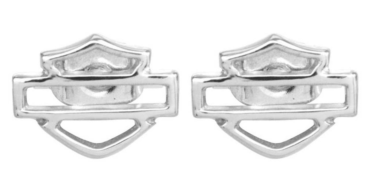 Women's Bar & Shield Outline Earrings ***STERLING SILVER***