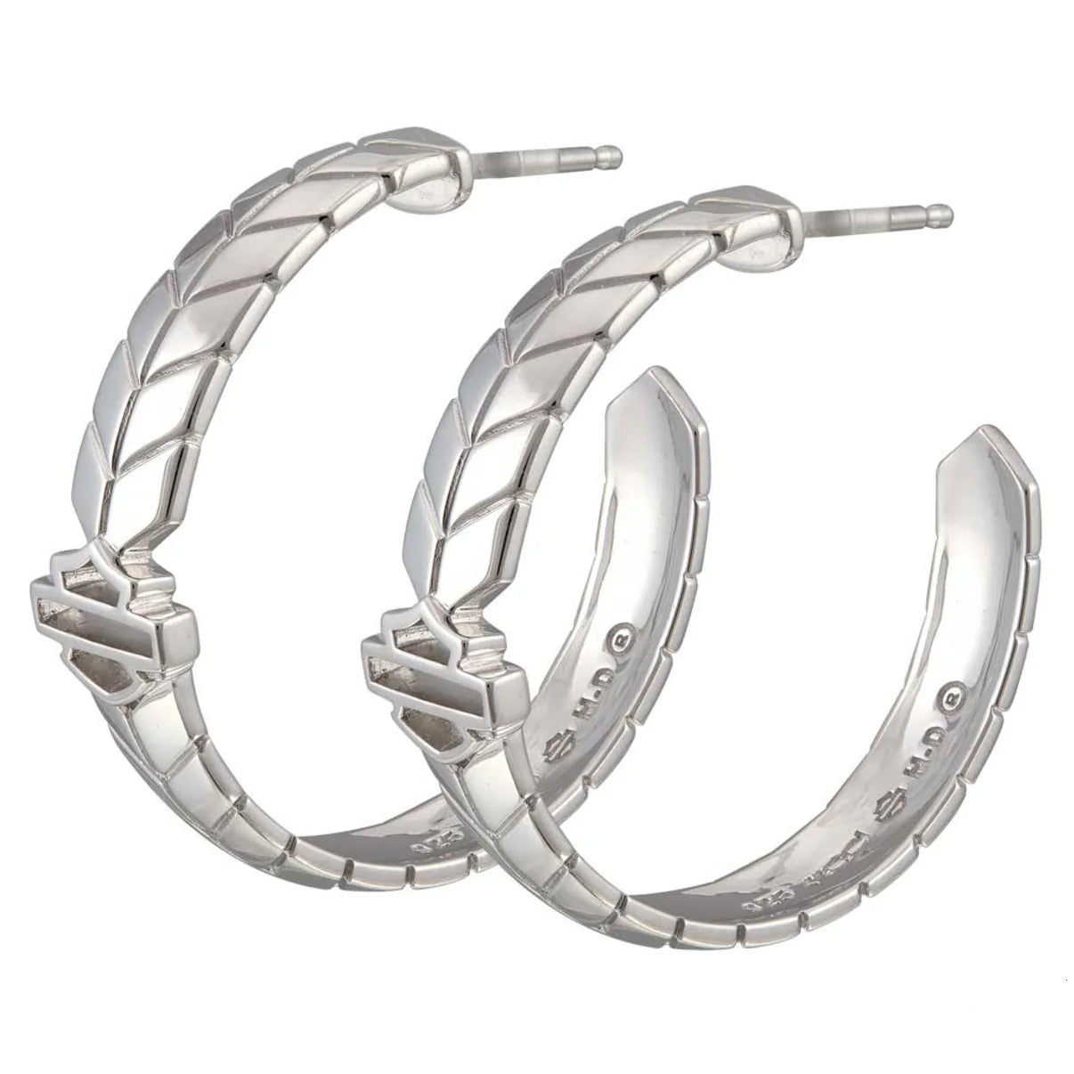 Women's Insignia B&S Hoop Earrings ***STERLING SILVER***