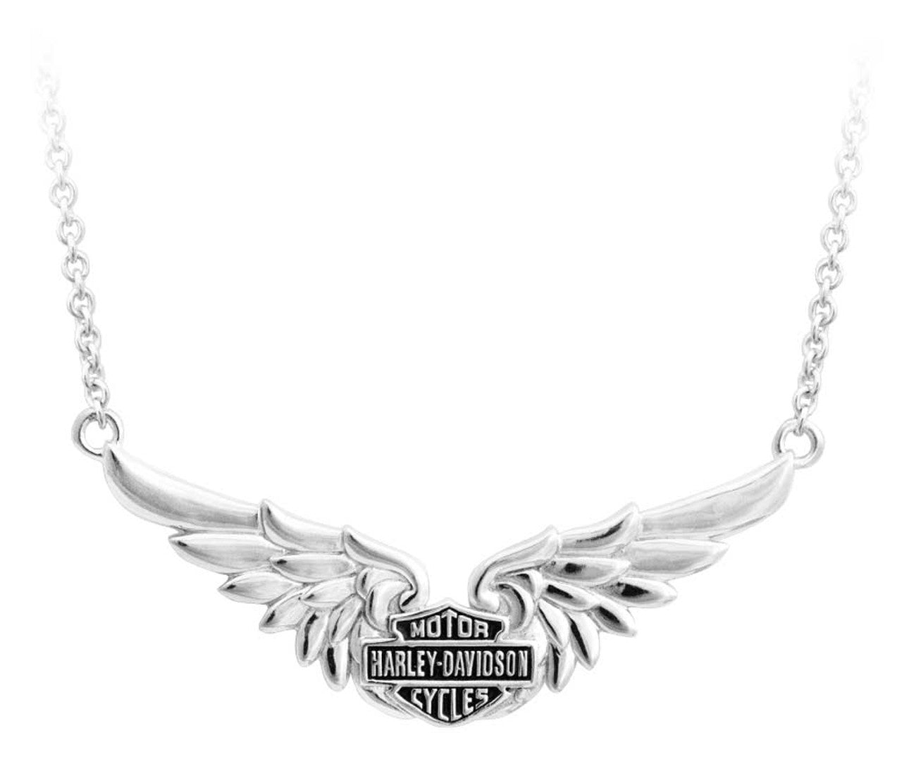 Women's Classic Double Wing B&S Chain Necklace ***STERLING SILVER***