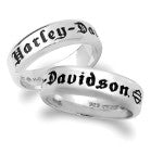 Men's Harley Davidson Comfort Fit Wedding Ring ***STERLING SILVER***