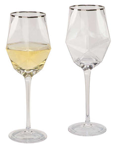 H-D Geometric Wine Glass Set