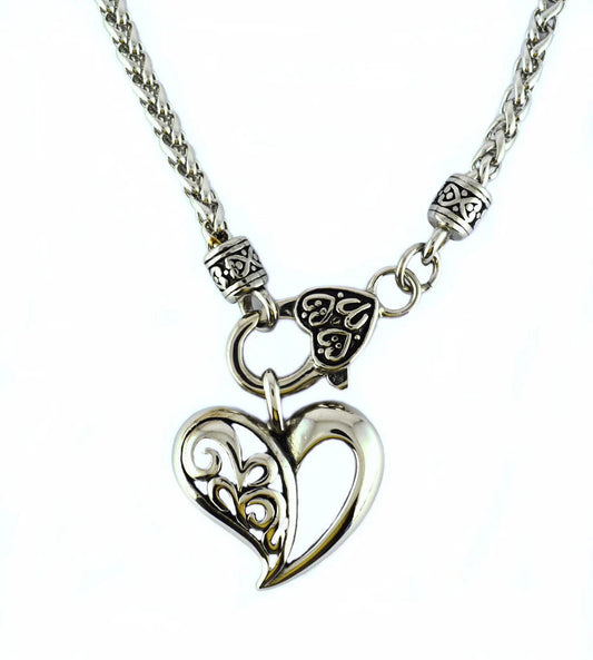 Heart Pendant Necklace 18" ***STAINLESS STEEL***