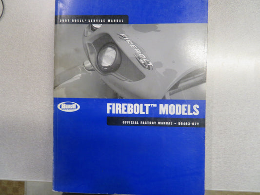 Buell 2007 Firebolt Models Official Factory Manual