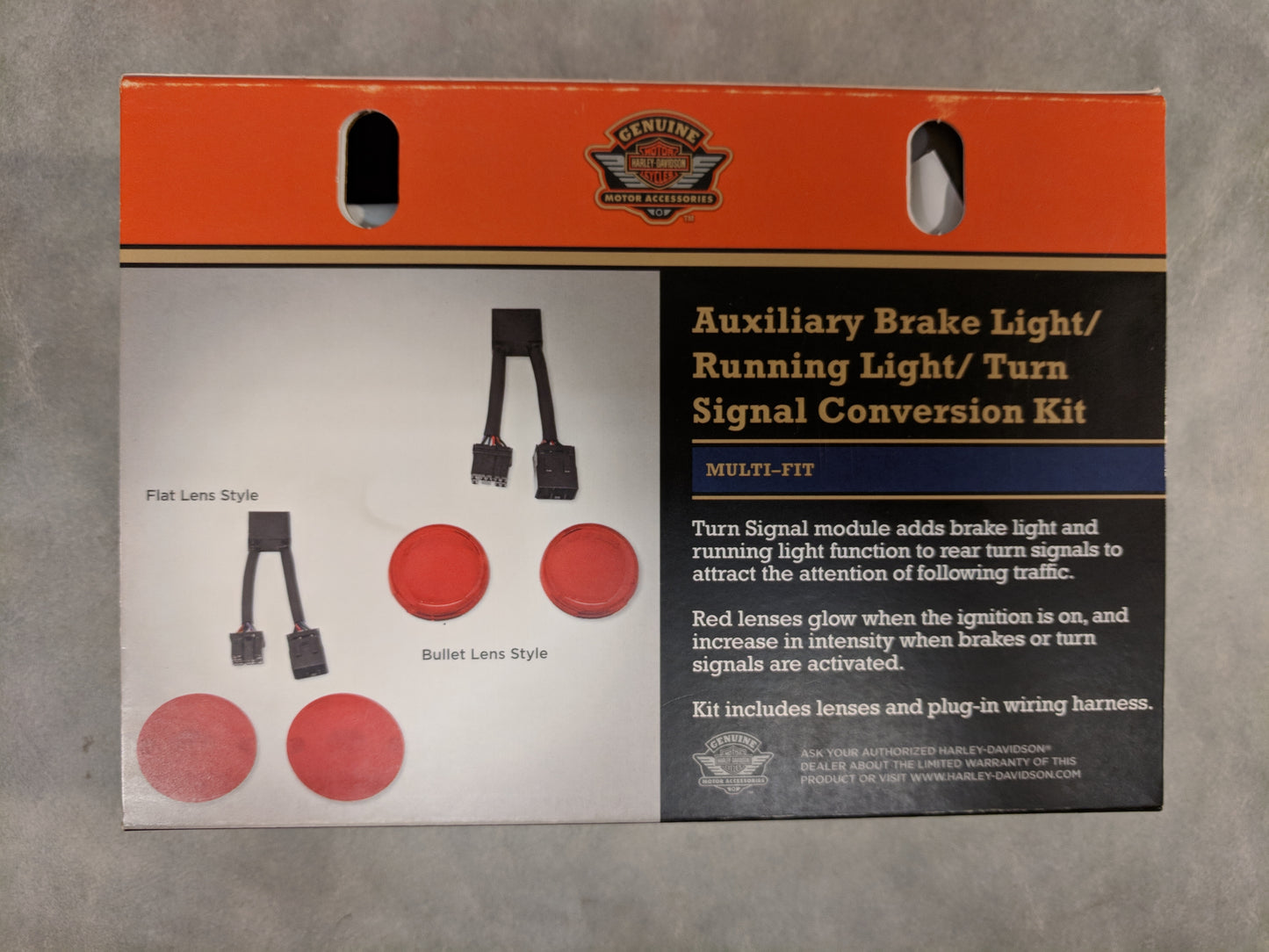 Harley Auxiliary Brake Light/Running Light/Turn Signal Bullet Lens Style