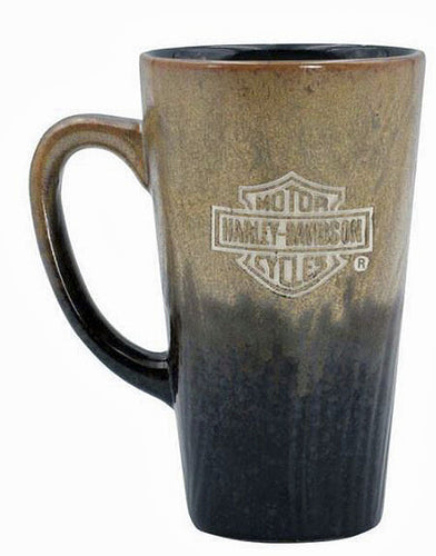 H-D Oil Engraved Ceramic Latte Mug