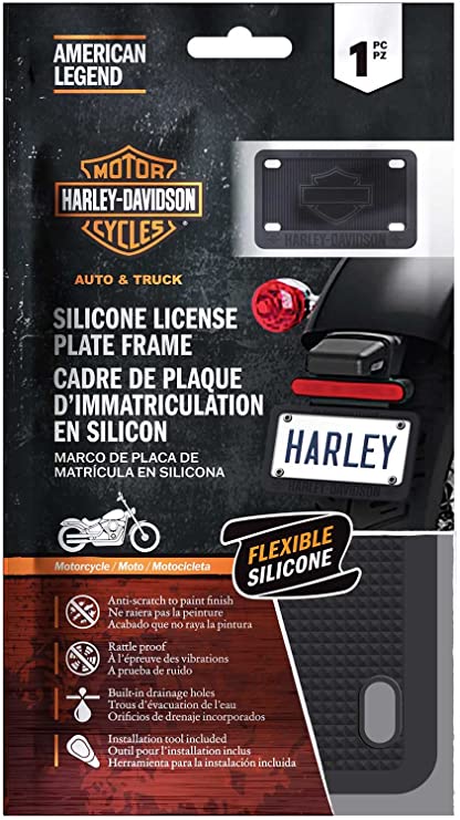 Plaque de licence chromée avec contour Harley-Davidson Kuryakyn 9166  License Frame Sherbrooke